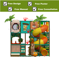 Parc d'attractions intérieur personnalisé en PVC sur le thème du zoo Baihe, aire de jeux souple pour enfants avec éléments d'escalade, grande capacité, 3-15 ans, certifié CE