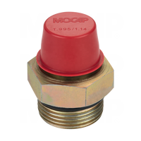 Cylindre hydraulique fileté embouts de tuyaux non filetés bouchon anti-poussière conique rouge en plastique