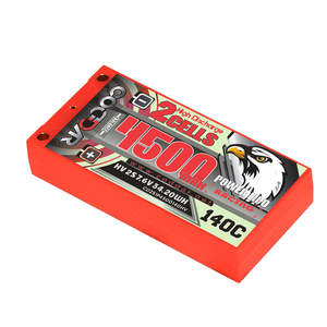 Batteria LiPo CODDAR 2S 4500mAh HV <span class=keywords><strong>7.6V</strong></span> 140C con Connettore Bullet 5mm, Custodia Rigida LCG Shorty per Auto RC 1/10 1/12 e Barche - Product Image 1