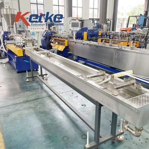 Twin vít compounder đùn cho nhựa màu trắng <span class=keywords><strong>masterbatch</strong></span> PELLET nước-làm mát hạt sản xuất máy - Product Image 4