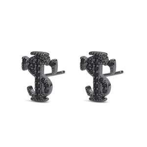 Stud Earrings Letter S Shape Micro Insert Zinc Alloy Sterling Silver Post Party Fashion Jewelry - Product Image 2