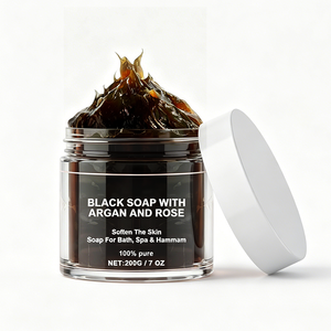 Private Label Organic Handmade Whitening Exfoliating Deep Cleansing Moisturizing Brightening Bar <strong>Moroccan</strong> <strong>Black</strong> <strong>Soap</strong> - Product Image 2