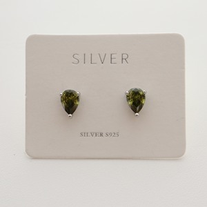 Đồ trang sức cổ điển Birthstone Teardrop lê hình dạng <span class=keywords><strong>CZ</strong></span> 925 sterling Silver Stud Bông tai - Product Image 4