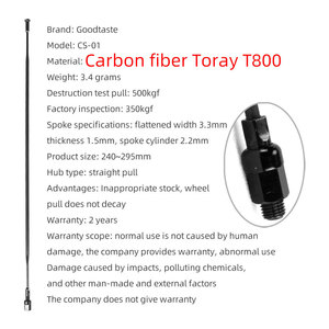Los radios de fibra de carbono para bicicletas de montaña son radios ligeros de alta resistencia <span class=keywords><strong>y</strong></span> resistentes al desgaste - Product Image 4
