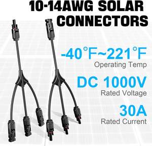 Connecteur de branche solaire IP67 étanche 3 à 1 FFFM+<span class=keywords><strong>MMMF</strong></span>, connecteur de câble de panneau solaire ignifuge en PPO, connecteurs solaires photovoltaïques - Product Image 4