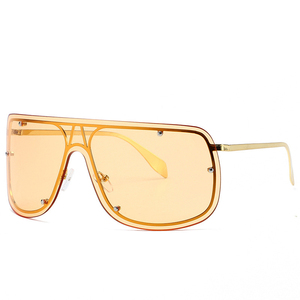 Lunettes de soleil surdimensionnées <span class=keywords><strong>steampunk</strong></span> sans monture carrées pour femmes et hommes, grande monture, nouvelle marque de luxe 2025, lunettes de soleil monobloc pour femmes - Product Image 5