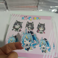Feuilles d'autocollants personnalisés de dessins animés pour albums et journaux, autocollants en vinyle personnalisables, imperméables et réutilisables (mignons et kawaii)