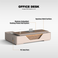Bureau de direction avec un design minimaliste moderne et un rangement fonctionnel pour les espaces de travail professionnels