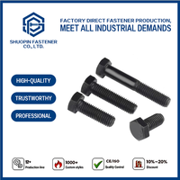 Boulon hexagonal en acier au carbone Shuopin, grade 8.8, oxyde noir, M6-M27, pour excavatrice, chargeuse, contrepoids, pièces de bride hydraulique