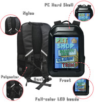 Mochila LED P2 de 96*128 Píxeles, Mochila LED RGB Programable, Mochila Inteligente con Pantalla LED