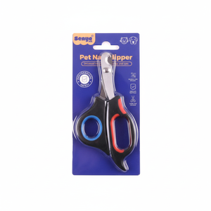 Tagliaunghie sicura per la cura degli animali domestici per cani e gatti 13.5x6.6cm TPR in acciaio inox colori misti ABS materiale toelettatura strumento - Product Image 2