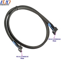 Kabel Ekstensi Riser Kartu Grafis GPU PCI-E 5.0 16X ke X16 Baru dari Pabrik, 2 * Konektor MCIO 8i, Adaptor Kartu GEN5, Daya ATX 6Pin