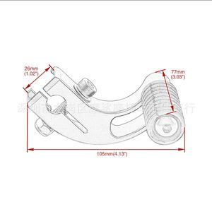 คันเกียร์รถจักรยานยนต์ 105 มม. สำหรับการปรับเปลี่ยนฮาร์ลีย์ เดวิดสัน ซอฟเทล สตรีทไฟท์เตอร์ โรดสเตอร์ - Product Image 1