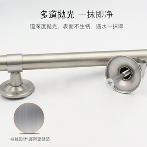 Poignée de porte réglable en acier inoxydable avec vis de fixation et manchon pour portes en fer et aluminium sécurisées, design minimaliste - Product Image 4