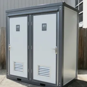 Outdoor Toilet Economic Prefabricated Double Toilet Position Outdoor Portable Suihe Toilet