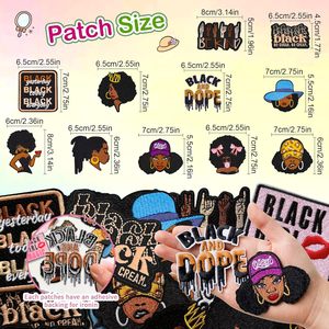 Aplique Bordado de Feltro Não Tecido Ecológico com Tema Menina Negra Afro e Magia Afro para Roupas, Chapéus, Mochilas e Jaquetas - Product Image 6