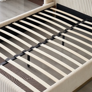 <span class=keywords><strong>Sommier</strong></span> en tissu velours moderne avec <span class=keywords><strong>lattes</strong></span> en bois, taille Queen ou King, rembourrage doux, lit plateforme pour hôtel, avec rangement - Product Image 4