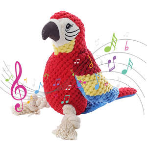 Factory Outlet Producto para mascotas Cuerda de algodón natural y PANA Squeaky Chew Bird Plush Dog Bit Toy - Product Image 4