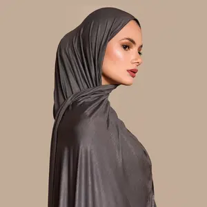 Hot Selling High Quality Cotton Jersey premium Stretchy Hijab 180*80 Wholesale Women Stoles Jersey Cotton Hijab Scarf 180cm