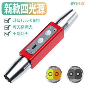 Linterna Recargable Luomen T9723 con 8 LED, Batería Tipo C, para Camping, Pesca Nocturna, Detección, Acero Inoxidable - Product Image 3