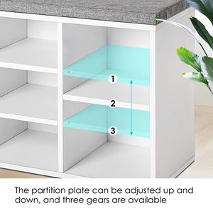 Vente <span class=keywords><strong>en</strong></span> usine, banc de rangement pour chaussures, étagère de rangement sur pied, étagère à chaussures <span class=keywords><strong>en</strong></span> bois blanc pour entrée - Product Image 6