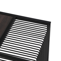 Table basse moderne en acier inoxydable, pièces détachées pour échantillons, incrustation de feuilles, pieds courtes, marbre, république française, Table basse