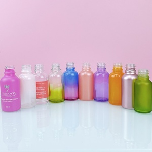 ขวดหยดแบบไล่สีหรูหราสั่งทำพิเศษสำหรับเซรั่มบำรุงผิวและน้ำมันหอมระเหยสำหรับเส้นผม ขวดแก้วขนาด 1 ออนซ์ 30 มล. - Product Image 5