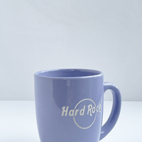 Tasse à café/thé en céramique violet lavande avec logo gaufré, forme baril, en grès brillant, vaisselle originale d'usine d'exportation