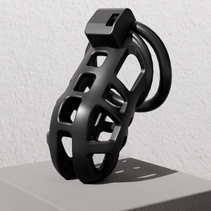 Ninghao BDSM Cage de chasteté masculine en résine avec verrouillage, dispositif de retenue érotique SM, jouet d'aide sexuelle pour adultes - Product Image 1