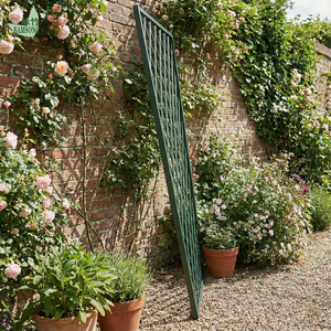 Griglia Rettangolare in Bambù Verde Scuro per <span class=keywords><strong>Giardino</strong></span>, Supporto per Piante Rampicanti, Pannello per Recinzione da Esterno, Robusto e Resistente alle Intemperie - Product Image 4