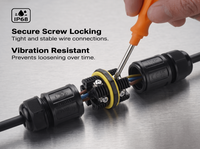 Connecteur étanche Greenway M684-C IP68 2 voies Plug & Play Nylon 24A 450V 05-25mm² V0 Ignifuge ETL CE UKCA CB RoHS