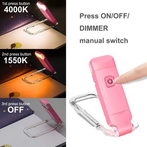 <span class=keywords><strong>Lampe</strong></span> de lecture à LED rechargeable par USB Mini luminosité réglable Clip de <span class=keywords><strong>lampe</strong></span> de lecture à 4 modes Caractéristiques de la lecture au coucher - Product Image 3