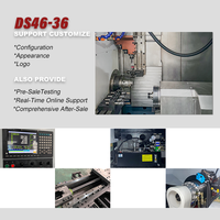 Torno CNC de bancada inclinada de doble husillo de alta precisión DS46-36, tipo gangue, máquina de torneado automático