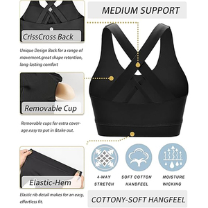 Sujetador deportivo FH Running Naked Skin sin aros para mujer, nuevo sujetador de yoga con espalda hueca, ideal para fitness y belleza. - Product Image 5