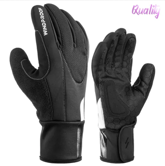 Mùa đông Windproof xe đạp cưỡi Găng tay với ngón tay dài cho nam giới và phụ nữ tùy chỉnh logo unisex mùa đông thể thao thiết kế ban đầu