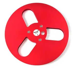 7 "Aluminium High-End-Rolle zum Rollen Master Recorder Leere Bands pule Für Hifi Audio rot eloxierte Rolle