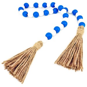 Perles focales 20 mm, perles en bois rondes à rayures de bonbons de Noël, ornements, perles rondes, bijoux faits à la main, accessoires de bricolage, décoration intérieure - Product Image 1