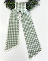 Nœud décoratif pour couronne de Noël, en tissu à carreaux et rayures, pour couronnes de Noël et décorations de fête à domicile