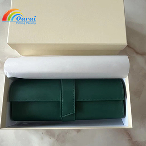 High Quality Custom Logo Leather <b>Watch</b> Roll Portable Travel <b>Watch</b> Organizer with Elegant Green Factory Direct - Product Image 2