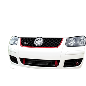 Rejilla Delantera de Repuesto Estilo GLI Clásico para Volkswagen Jetta 2008-2015, Modelo de Actualización P1819, Negro con Detalles Rojos, Compatible con OEM - Product Image 1