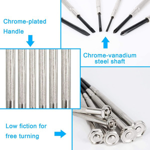 Kit d'outils de réparation d'ordinateur portable de lunettes de bricolage 6 pièces avec tournevis électrique poignée en acier finition chromée Support OEM personnalisable - Product Image 3