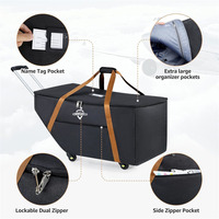 Sac de voyage pour siège auto bébé en polyester robuste et durable, facile à transporter, avec roulettes, compatible avec KeyFit 30, Nuna Pipa, UPPAbaby MESA