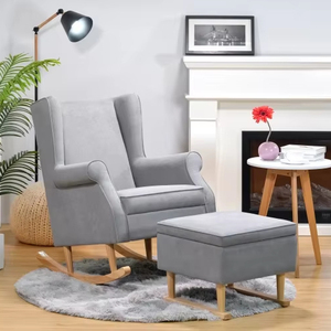 Modern Kids <b>Rocking</b> <b>Chair</b> with Eco-friendly Design Comfortable Armrest and Solid <b>Wood</b> Legs for Bathroom Use - Product Image 1