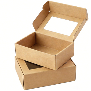 Caja de Papel Corrugado Biodegradable Ecológica Tipo Ventana, Apta para Alimentos, con Acabado Mate e Impresión Offset para Pasteles - Product Image 1