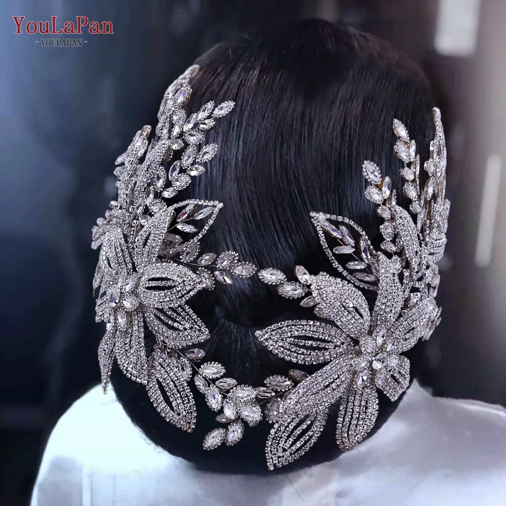 YouLaPan-Bandeau de cheveux en strass pour dames, superbes accessoires de cheveux, mariée et demoiselle d'honneur, fête de mariage, HP427