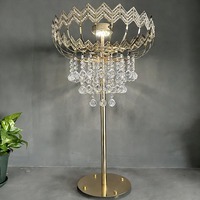 Nouveau porte-fleurs de table en cristal de mariage moderne décoration de table de banquet d'hôtel accessoires de guide routier pour événements spéciaux