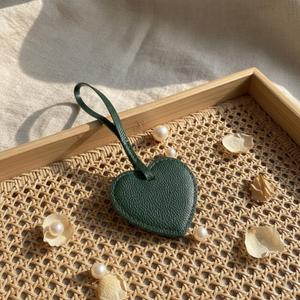 Pu Leather Heart-Shaped Leather <b>Bag</b> Pendant <b>Bag</b> <b>Charm</b> Keychain Heart Pendant for Women - Product Image 3