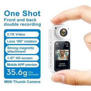 Mini caméra d'<span class=keywords><strong>action</strong></span> de poche S70 2.7K 30fps MP4 Wifi avec objectif rotatif à 180°, écran IPS portable de 1.47 pouces, capteur CMOS, compatible jusqu'à 128 Go, magnétique - Product Image 2