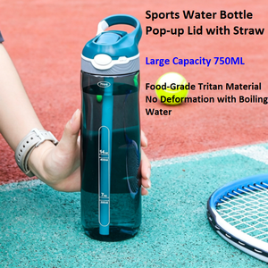 High Quality BPA Free <b>750ml</b> Tritan Plastic <b>Water</b> <b>Bottle</b> Gym Sports Drinking <b>Bottle</b> with Flip Top Lid - Product Image 3