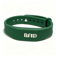 Bracelet en silicone RFID réglable 13,56 MHz NFC, bracelet en silicone avec logo personnalisé pour contrôle d'accès aux parcs aquatiques et événements